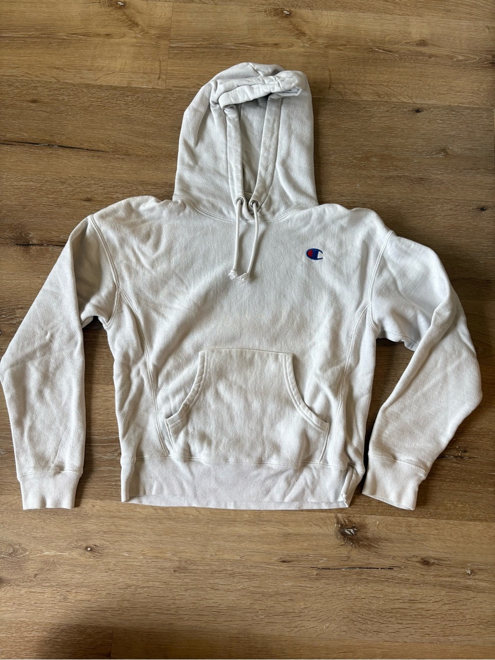 Champion White Reverse Weave Pullover Hoodie